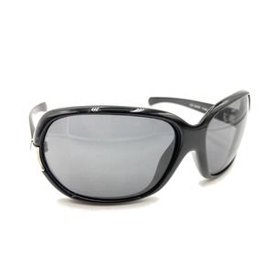 Coy 2016794 Black Large Wrap Sunglasses Gray Lens Italy Designer Men Women